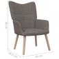 Preview: Relaxsessel mit Hocker Taupe Stoff