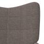 Preview: Relaxsessel mit Hocker Taupe Stoff