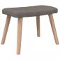 Preview: Relaxsessel mit Hocker Taupe Stoff