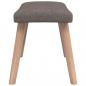 Preview: Relaxsessel mit Hocker Taupe Stoff