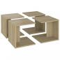 Preview: Couchtische 4 Stk. Sonoma-Eiche 33x33x33 cm Holzwerkstoff