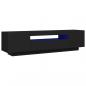 Preview: TV-Schrank mit LED-Leuchten Schwarz 160x35x40 cm