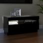 Preview: TV-Schrank mit LED-Leuchten Schwarz 80x35x40 cm