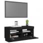 Preview: TV-Schrank mit LED-Leuchten Schwarz 80x35x40 cm