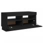 Preview: TV-Schrank mit LED-Leuchten Schwarz 80x35x40 cm