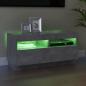 Preview: TV-Schrank mit LED-Beleuchtung Betongrau 80x35x40 cm