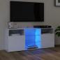 Preview: ARDEBO.de - TV-Schrank mit LED-Leuchten Hochglanz-Weiß 120x30x50 cm