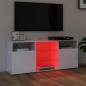 Preview: TV-Schrank mit LED-Leuchten Hochglanz-Weiß 120x30x50 cm