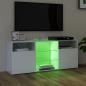 Preview: TV-Schrank mit LED-Leuchten Hochglanz-Weiß 120x30x50 cm