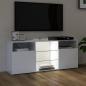 Preview: TV-Schrank mit LED-Leuchten Hochglanz-Weiß 120x30x50 cm