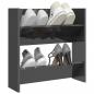 Preview: Wand-Schuhschrank Hochglanz-Grau 60x18x60 cm Holzwerkstoff