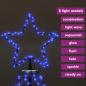 Preview: LED-Weihnachtsbaum mit Metallstange 500 LEDs Blau 3 m