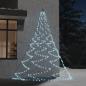 Preview: ARDEBO.de - Weihnachtsbaum an der Wand mit Metallhaken 260 LED Kaltweiß 3 m