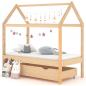 Preview: ARDEBO.de - Kinderbett mit Schublade Massivholz Kiefer 70x140 cm