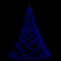 Preview: Weihnachtsbaum an der Wand mit Metallhaken 260 LED Blau 3 m