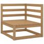 Preview: 2-tlg. Garten-Lounge-Set Kissen Honigbraun Massivholz Kiefer