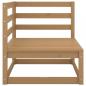 Preview: 2-tlg. Garten-Lounge-Set Kissen Honigbraun Massivholz Kiefer