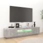 Preview: TV-Schrank mit LED-Leuchten Betongrau 180x35x40 cm