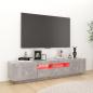 Preview: TV-Schrank mit LED-Leuchten Betongrau 180x35x40 cm