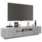 Preview: TV-Schrank mit LED-Leuchten Betongrau 180x35x40 cm