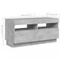 Preview: TV-Schrank mit LED-Leuchten Betongrau 180x35x40 cm