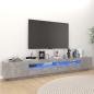 Preview: ARDEBO.de - TV-Schrank mit LED-Leuchten Betongrau 260x35x40 cm