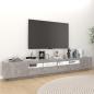 Preview: TV-Schrank mit LED-Leuchten Betongrau 260x35x40 cm