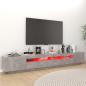 Preview: TV-Schrank mit LED-Leuchten Betongrau 260x35x40 cm