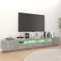 Preview: TV-Schrank mit LED-Leuchten Betongrau 260x35x40 cm