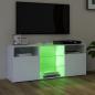 Preview: TV-Schrank mit LED-Leuchten Weiß 120x30x50 cm