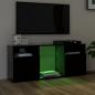 Preview: TV-Schrank mit LED-Leuchten Schwarz 120x30x50 cm