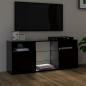 Preview: TV-Schrank mit LED-Leuchten Schwarz 120x30x50 cm