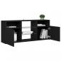 Preview: TV-Schrank mit LED-Leuchten Schwarz 120x30x50 cm