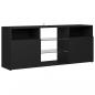 Preview: TV-Schrank mit LED-Leuchten Schwarz 120x30x50 cm