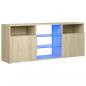 Preview: TV-Schrank mit LED-Leuchten Sonoma-Eiche 120x30x50 cm