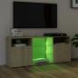 Preview: TV-Schrank mit LED-Leuchten Sonoma-Eiche 120x30x50 cm