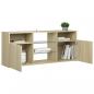 Preview: TV-Schrank mit LED-Leuchten Sonoma-Eiche 120x30x50 cm