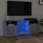 Preview: ARDEBO.de - TV-Schrank mit LED-Leuchten Betongrau 120x30x50 cm