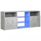 Preview: TV-Schrank mit LED-Leuchten Betongrau 120x30x50 cm