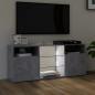 Preview: TV-Schrank mit LED-Leuchten Betongrau 120x30x50 cm