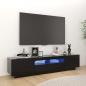 Preview: ARDEBO.de - TV-Schrank mit LED-Leuchten Schwarz 180x35x40 cm