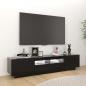 Preview: TV-Schrank mit LED-Leuchten Schwarz 180x35x40 cm