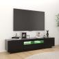 Preview: TV-Schrank mit LED-Leuchten Schwarz 180x35x40 cm