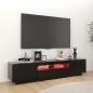 Preview: TV-Schrank mit LED-Leuchten Schwarz 180x35x40 cm