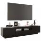 Preview: TV-Schrank mit LED-Leuchten Schwarz 180x35x40 cm