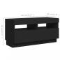 Preview: TV-Schrank mit LED-Leuchten Schwarz 180x35x40 cm