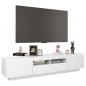 Preview: TV-Schrank mit LED-Leuchten Hochglanz-Weiß 180x35x40 cm