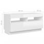 Preview: TV-Schrank mit LED-Leuchten Hochglanz-Weiß 180x35x40 cm