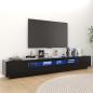 Preview: ARDEBO.de - TV-Schrank mit LED-Leuchten Schwarz 260x35x40 cm