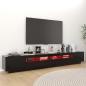 Preview: TV-Schrank mit LED-Leuchten Schwarz 260x35x40 cm